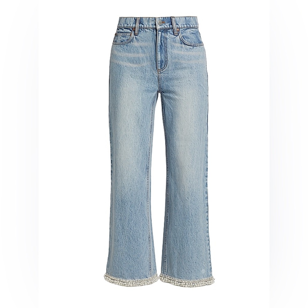 NWT Alice + Olivia Ora embellished Jeans 26